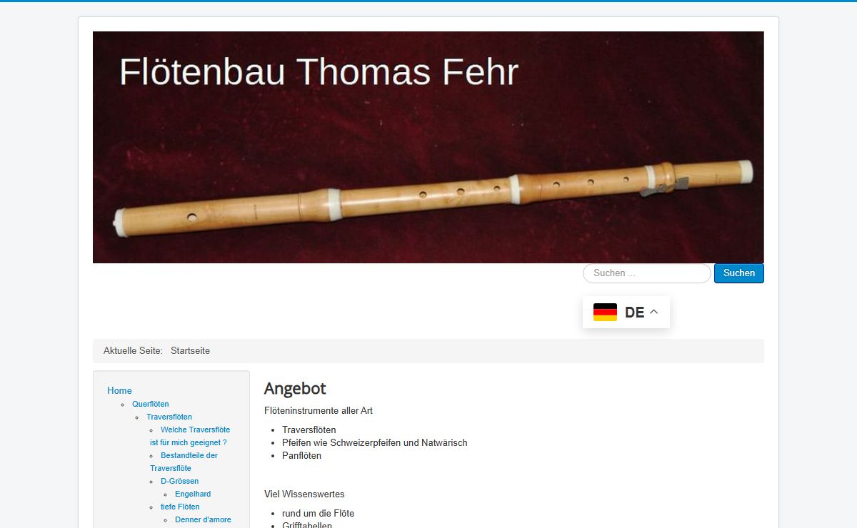 Flötenbau Thomas Fehr - Home