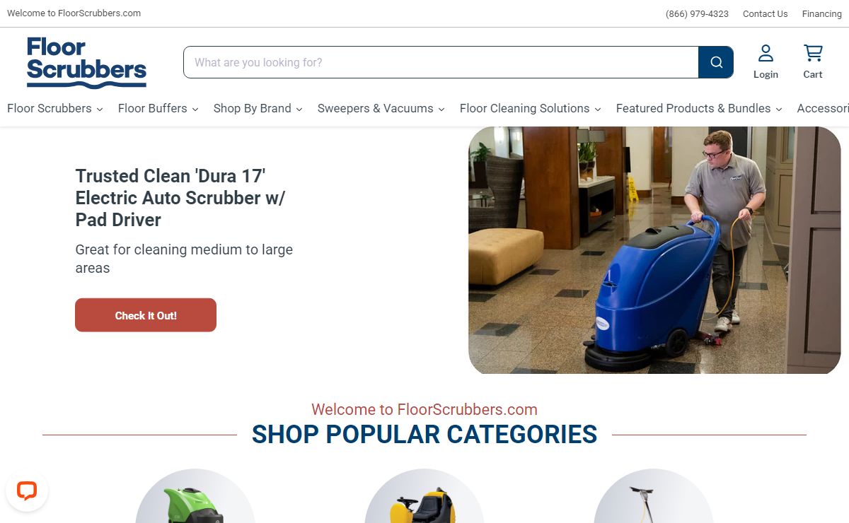 Floor Scrubbers, Floor Scrubbing Machines & Auto Scrubber Accessor — FloorScrubbers.com