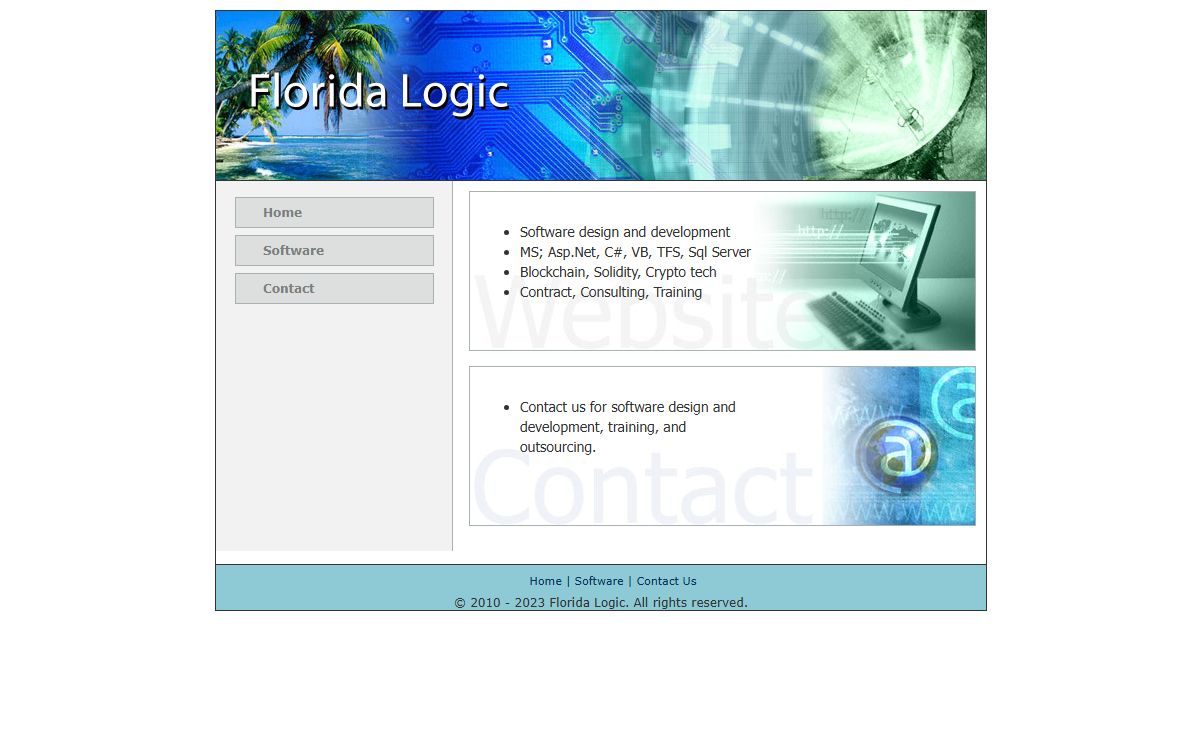 Florida Logic: Software design and development, Consulting, Training