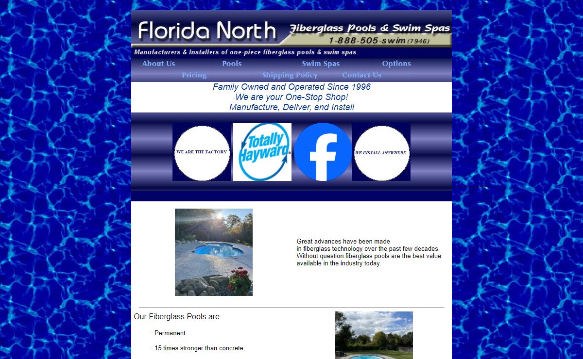 Florida North Fiberglass Pools & Swim Spas