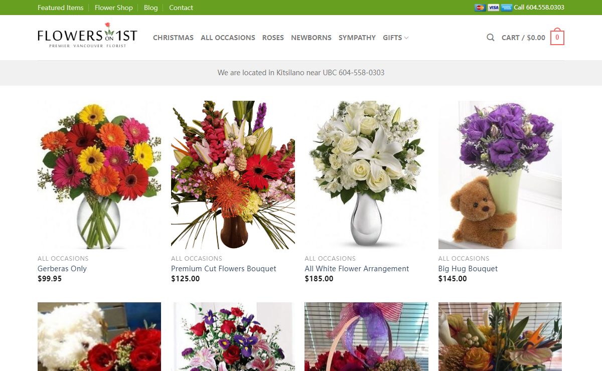 Vancouver Florist - Kitsilano Flower Shop, UBC, VGH, SFU