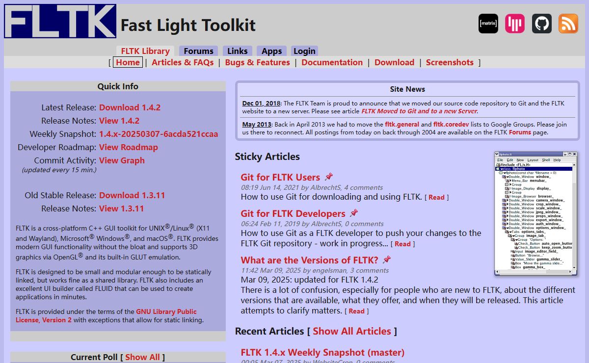 Fast Light Toolkit - Fast Light Toolkit (FLTK)