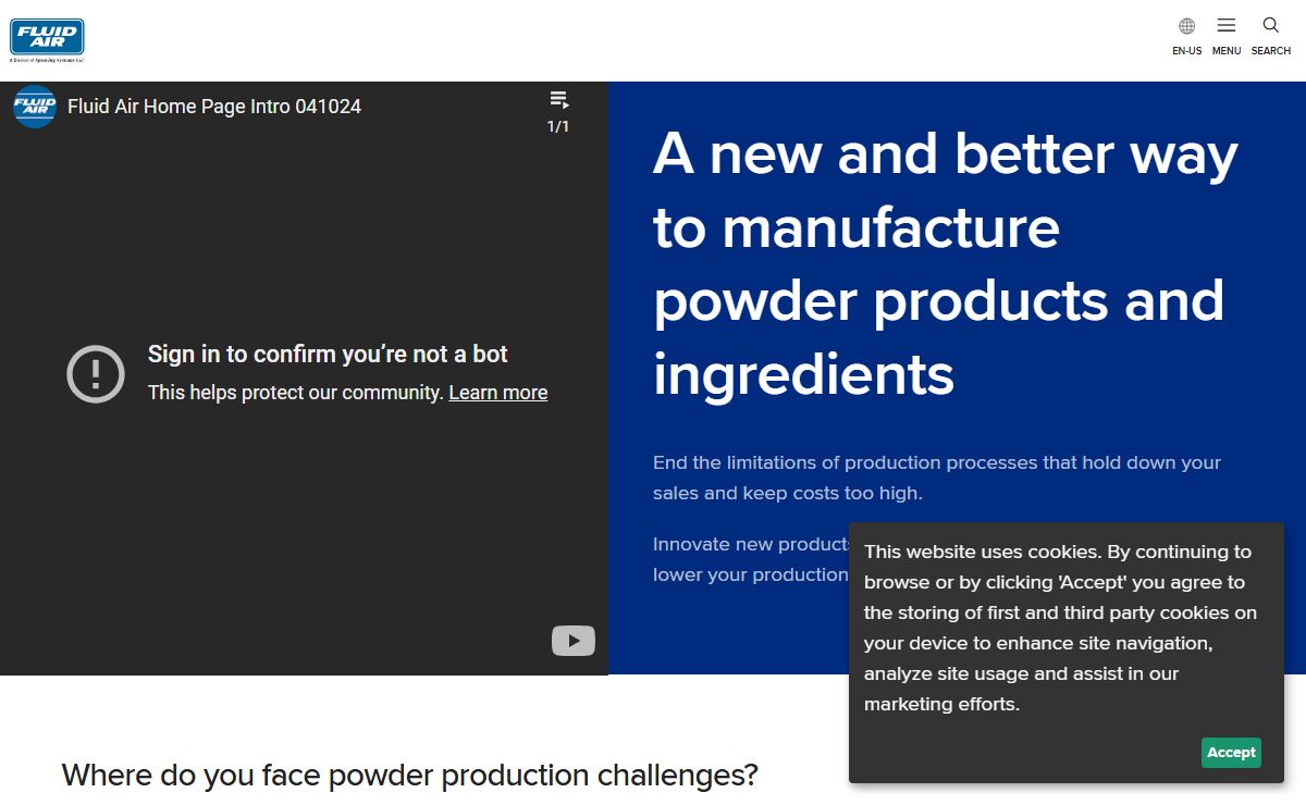 Powder Processing for Biologics, Pharma, Nutraceuticals, and Batteries | Fluid Air