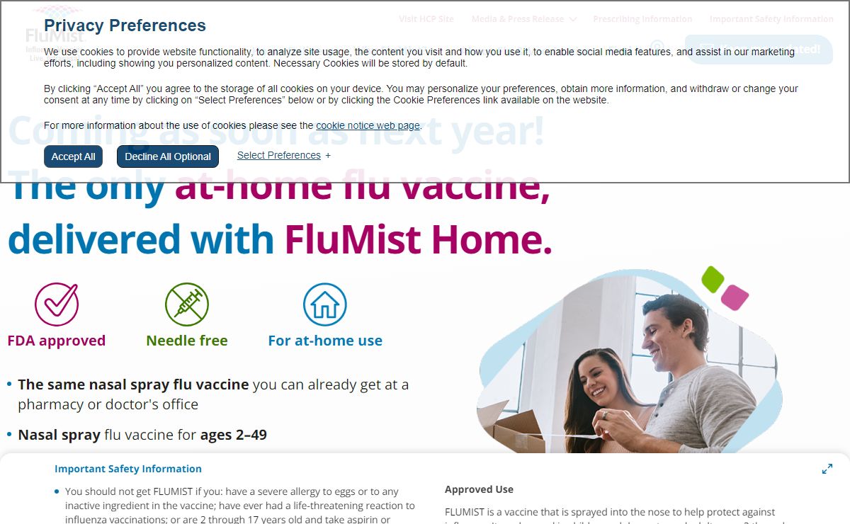 FluMist® (Influenza Vaccine Live, Intranasal) | Nasal Spray Flu Vaccine