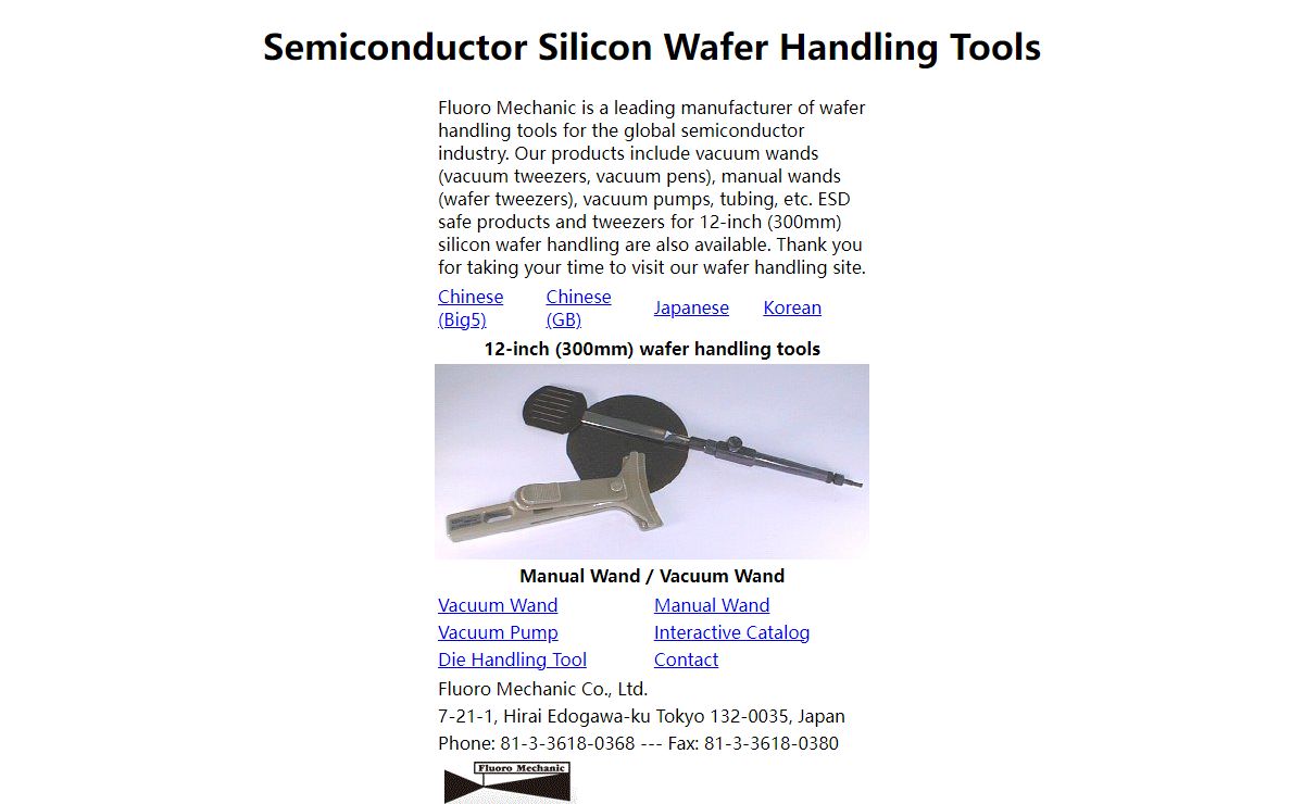 Semiconductor Silicon Wafer Handling Tools