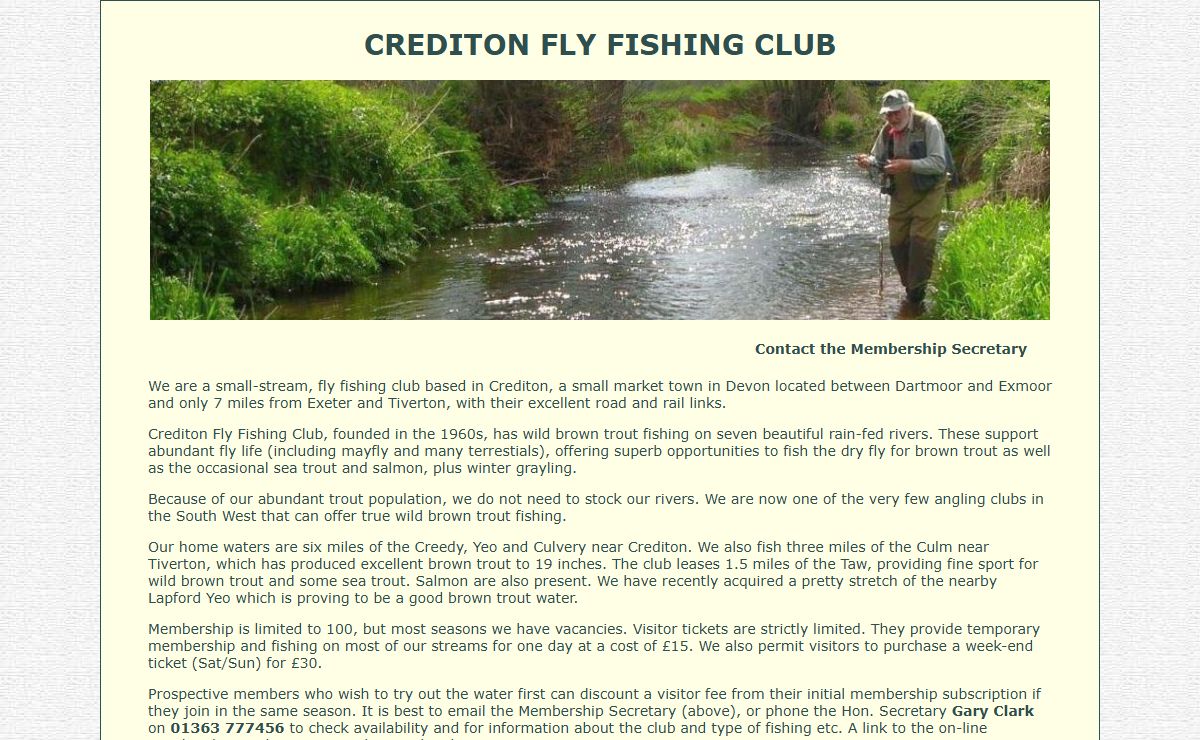 Fishing in Devon - Crediton Fly Fishing Club