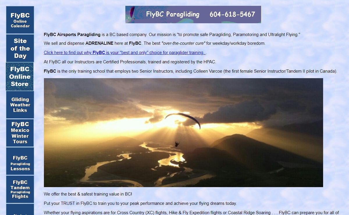 FlyBC's Paragliding Page