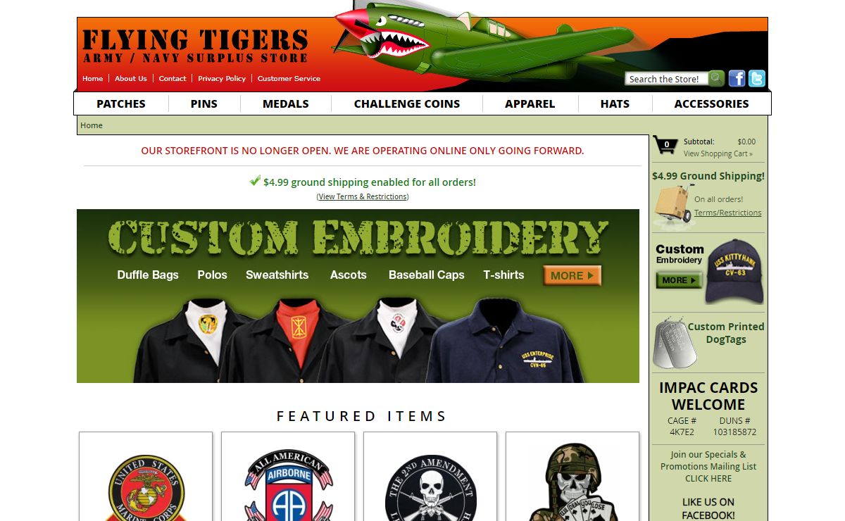 Flying Tigers Military, Army & Navy Surplus Store