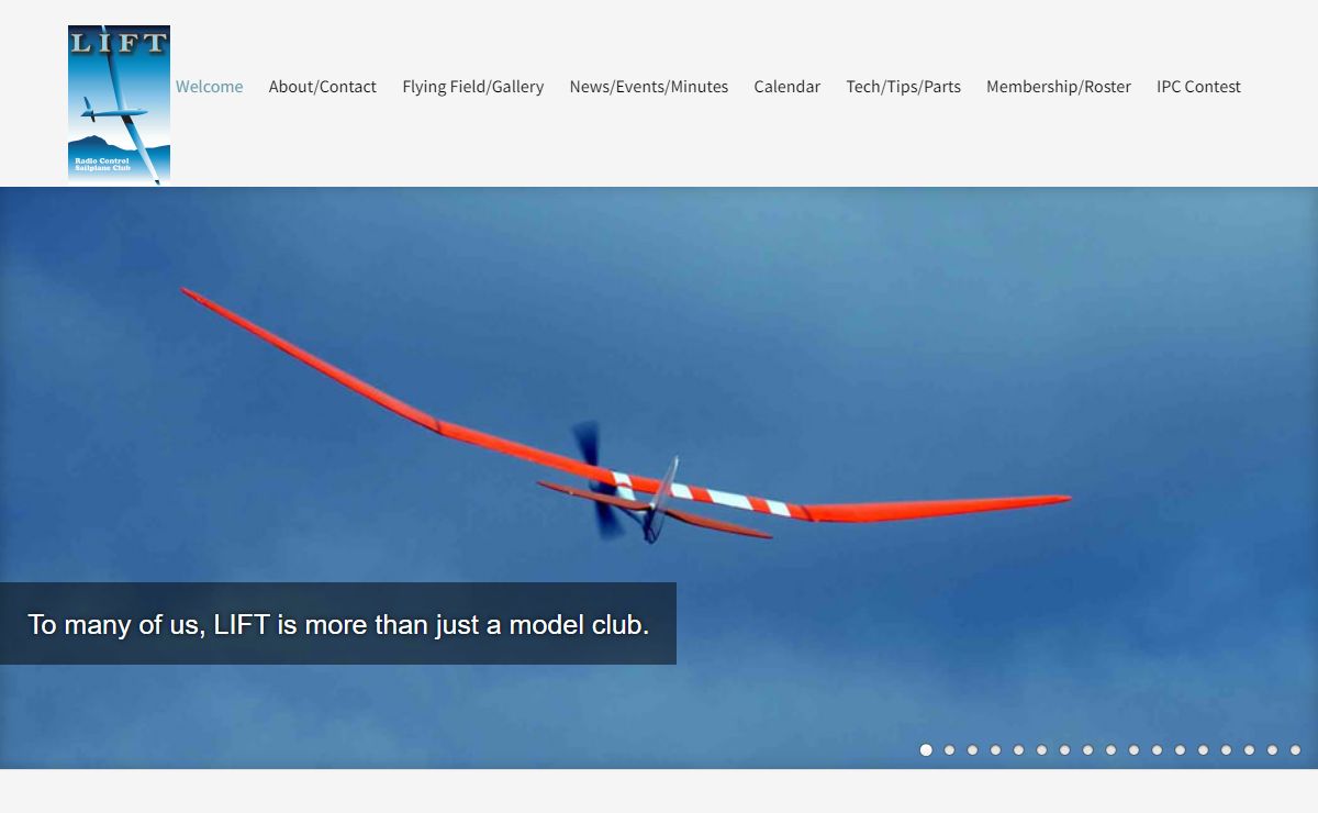 Lift Radio Controlled Model Glider/Sailplane Club Little Finger Thermaleers