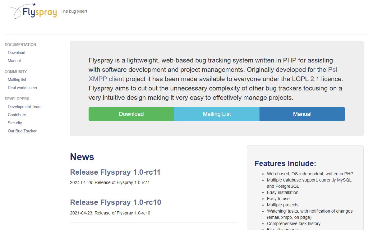 Flyspray : Flyspray: The bug killer!