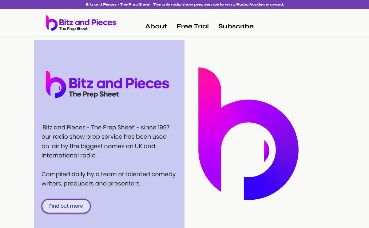Bitz and Pieces - The Prep Sheet. Radio show prep service.
