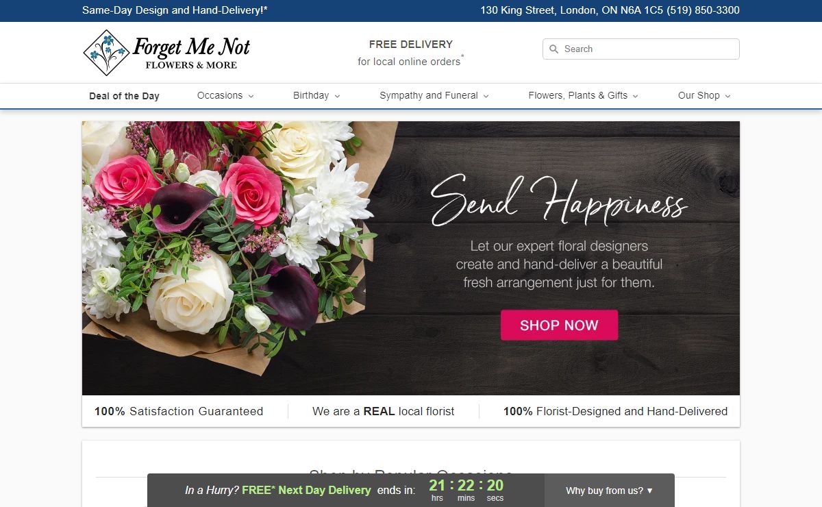 Free Same-Day Flower Delivery London ON | Local London Florist
