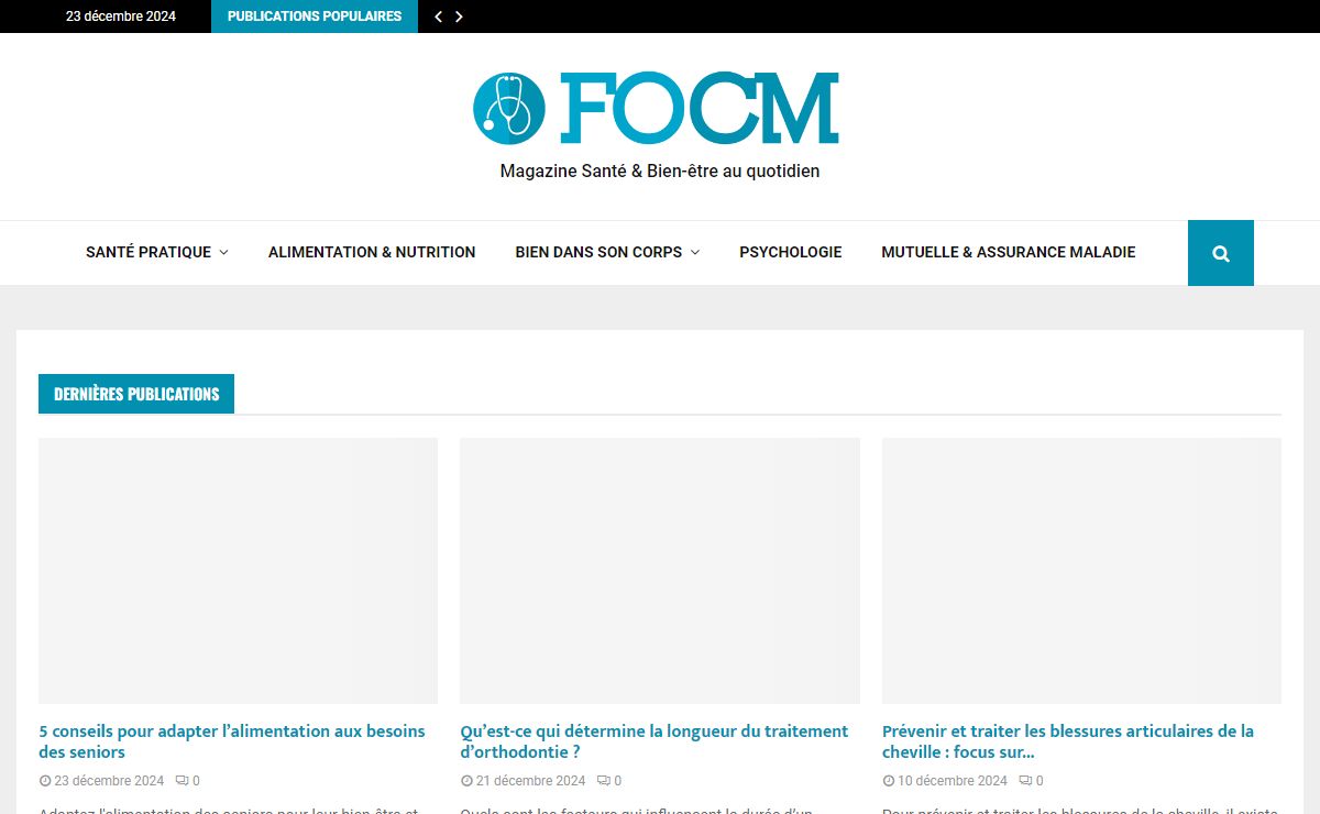 FOCM.net : Magazine Santé & Bien-être au quotidien