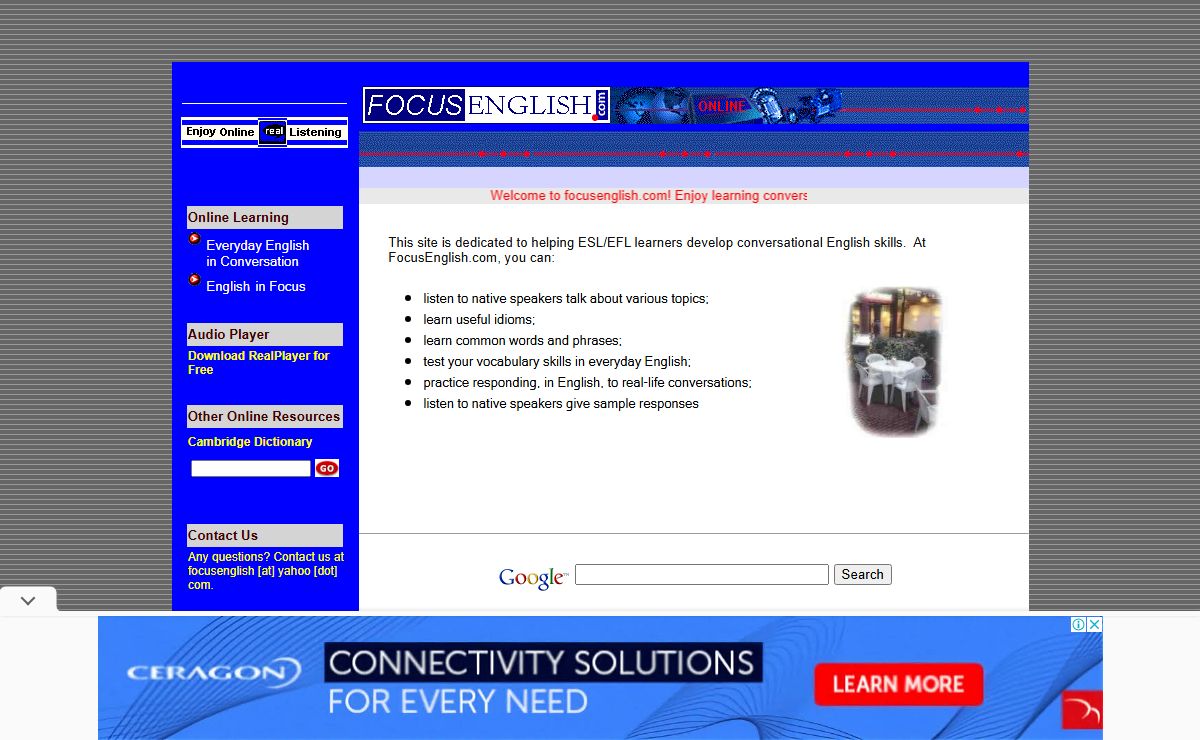 Focus on English: ESL Conversation Online