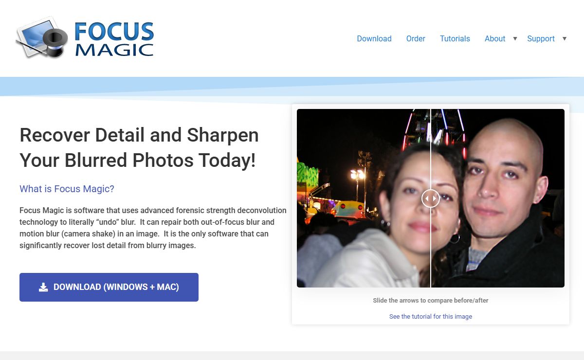 Focus Magic - Sharpen Your Blurry Images and Photos