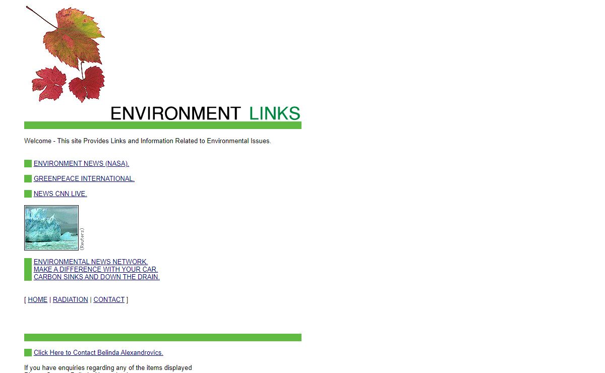 Belinda Alexandrovics Environmental Links