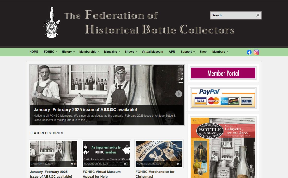 Federation of Historical Bottle Collectors | FOHBC Site