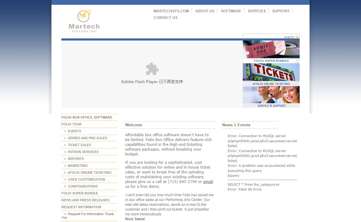 Welcome to Folio Box Office Software - your online and inhouse ticketing solution. - Home