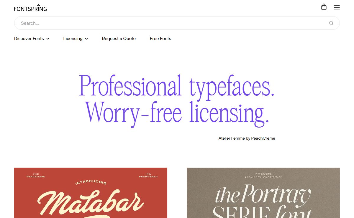 Fontspring. Worry-Free fonts for everyone.