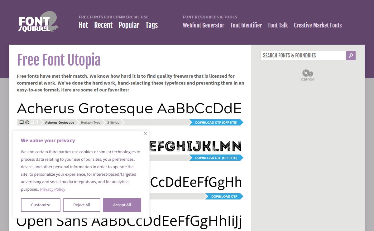 Free Fonts! Legit Free & Quality » Font Squirrel