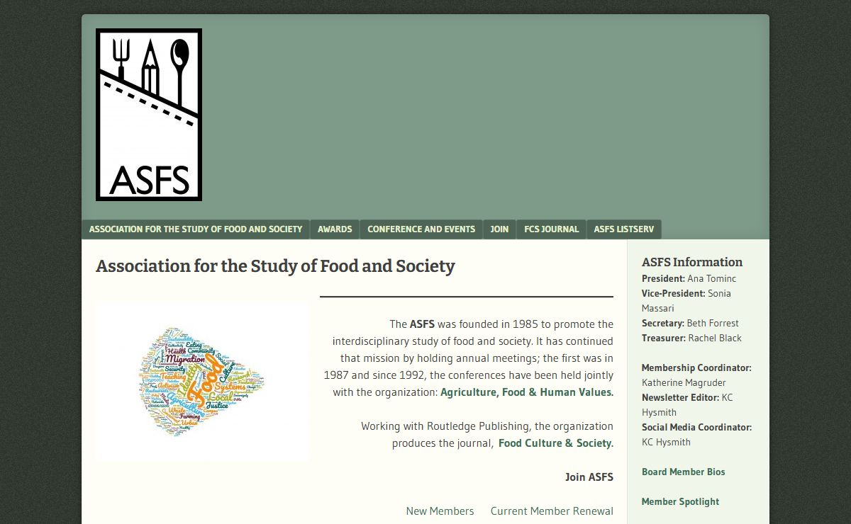 ASFS – Association for the Study of Food and Society