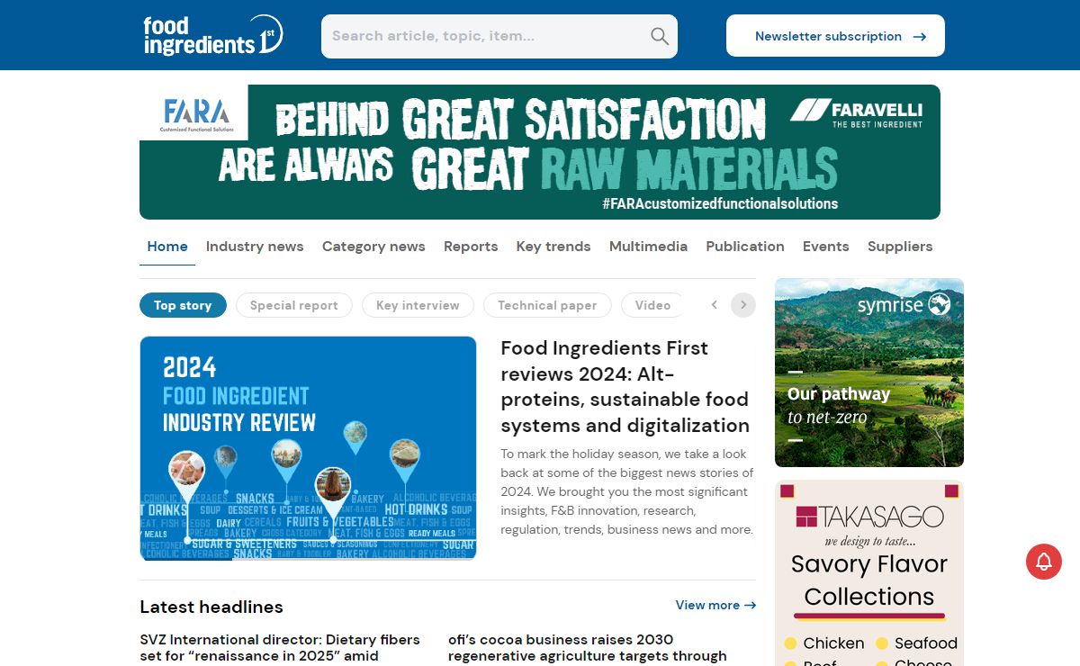 Food Ingredients First | Food Industry News and Analysis