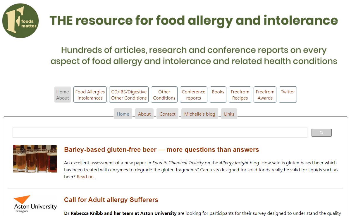 THE Resource for Food Allergy, Celiac & FreeFrom Food