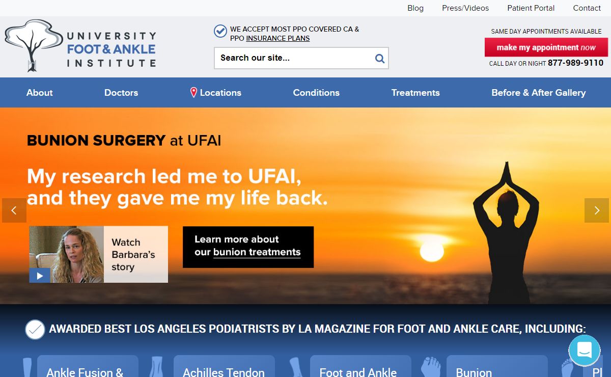 University Foot and Ankle Institute, Best Podiatrist of Los Angeles