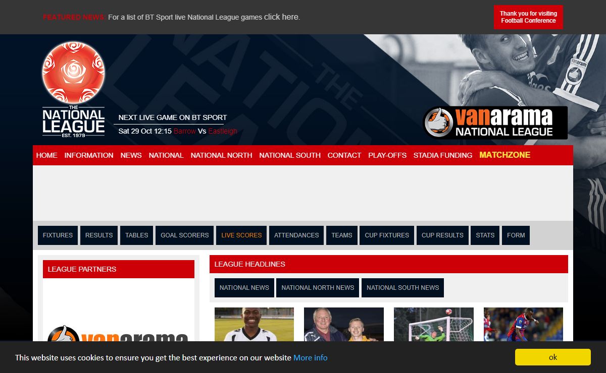The National League Official Website