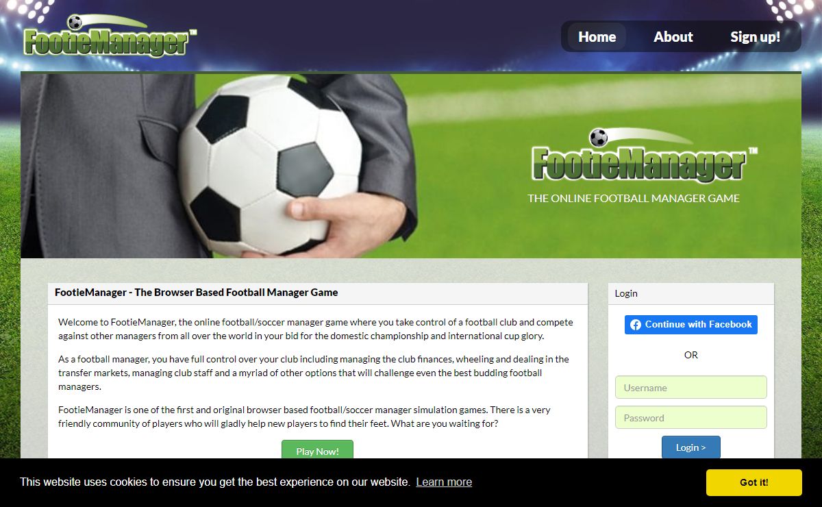 Online Football Manager Game - FootieManager