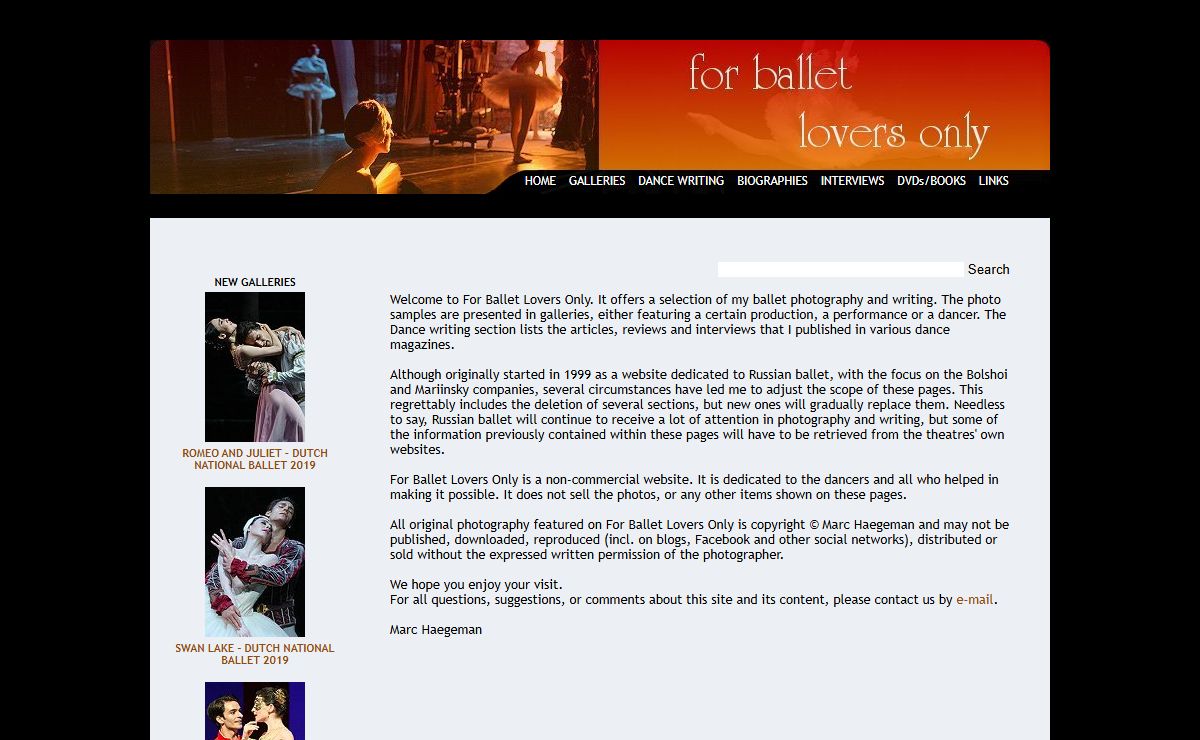 Welcome to For Ballet Lovers Only