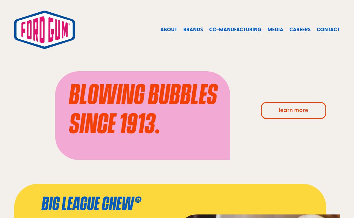 Ford Gum | Makers of Big League Chew bubble gum and a leading gum co-manufacture