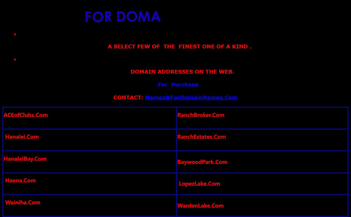 FORDOMAINNAMES