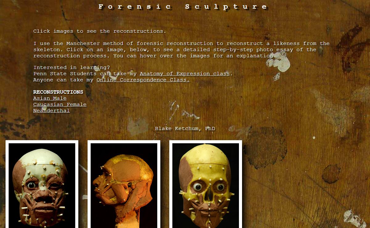 Forensic Sculpture by Blake Ketchum: Home
