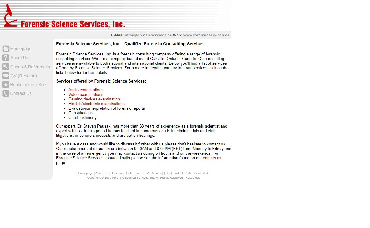 Forensic Science Services, Inc.