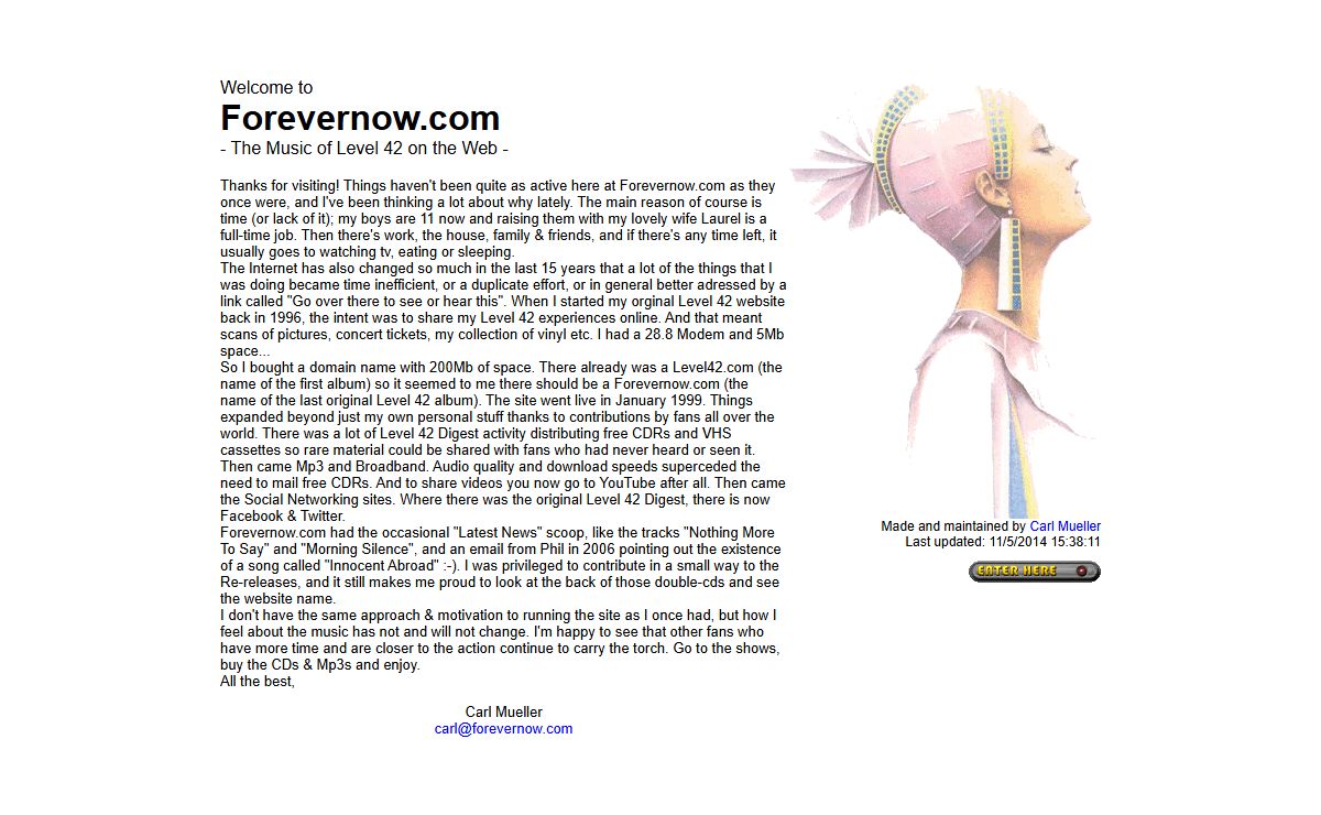 Level 42 @ Forevernow.com - The Music of Level 42 on the Web - A Carl Mueller Website