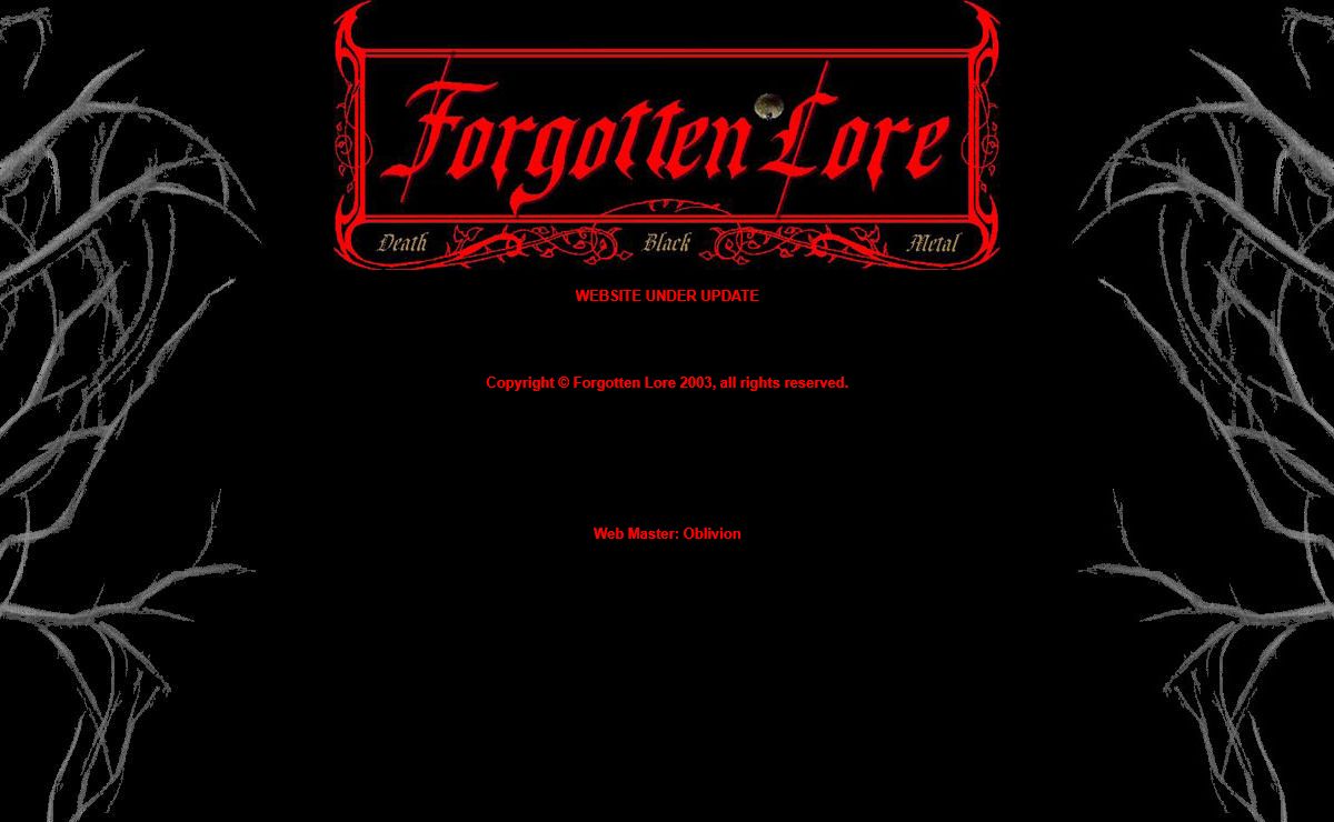 Forgotten Lore Library - EXTREME DEATH BLACK METAL - The Official Forgotten Lore home page