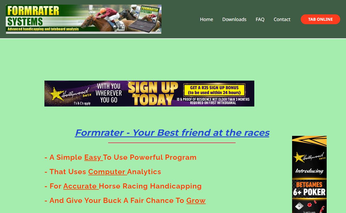 Formrater Advanced windows software for horse racing analysis – Advanced windows software for horse racing analysis