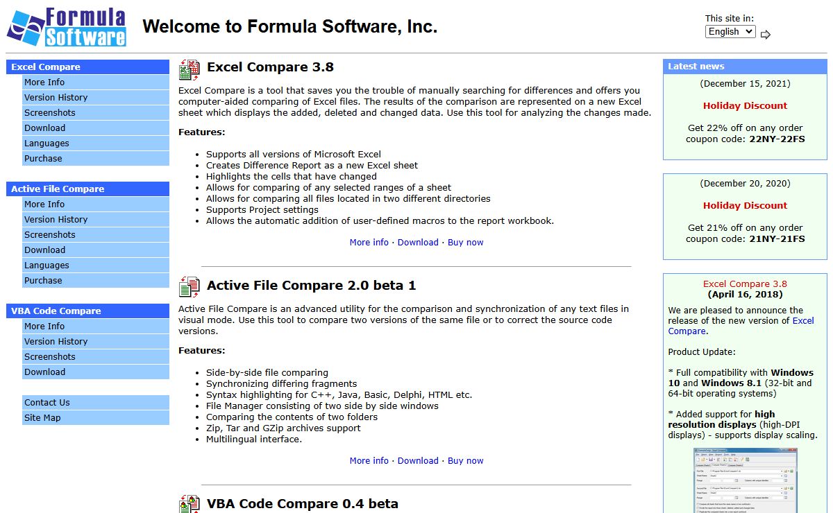 File comparison software for data analysis