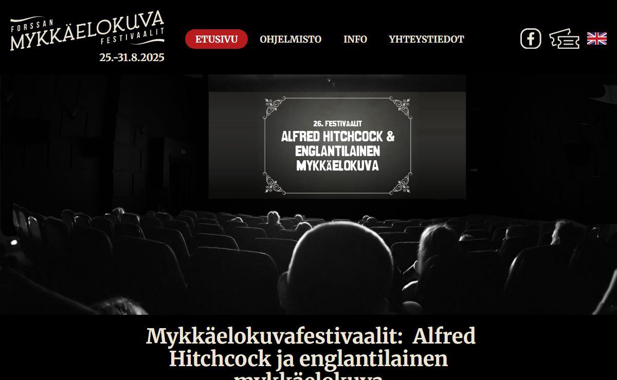 Etusivu | Mykkäelokuvafestivaalit 25.-31.8.2025 Forssassa
