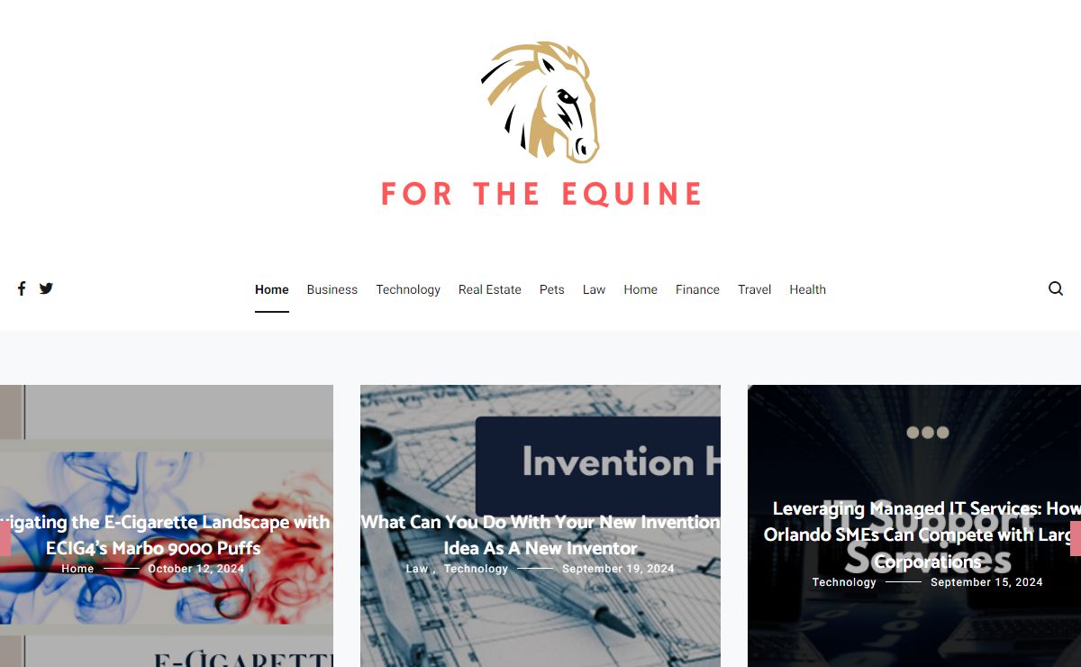 For The Equine - Equine Blog