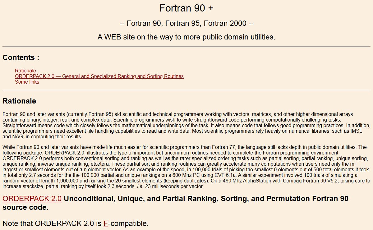 Fortran 90 +