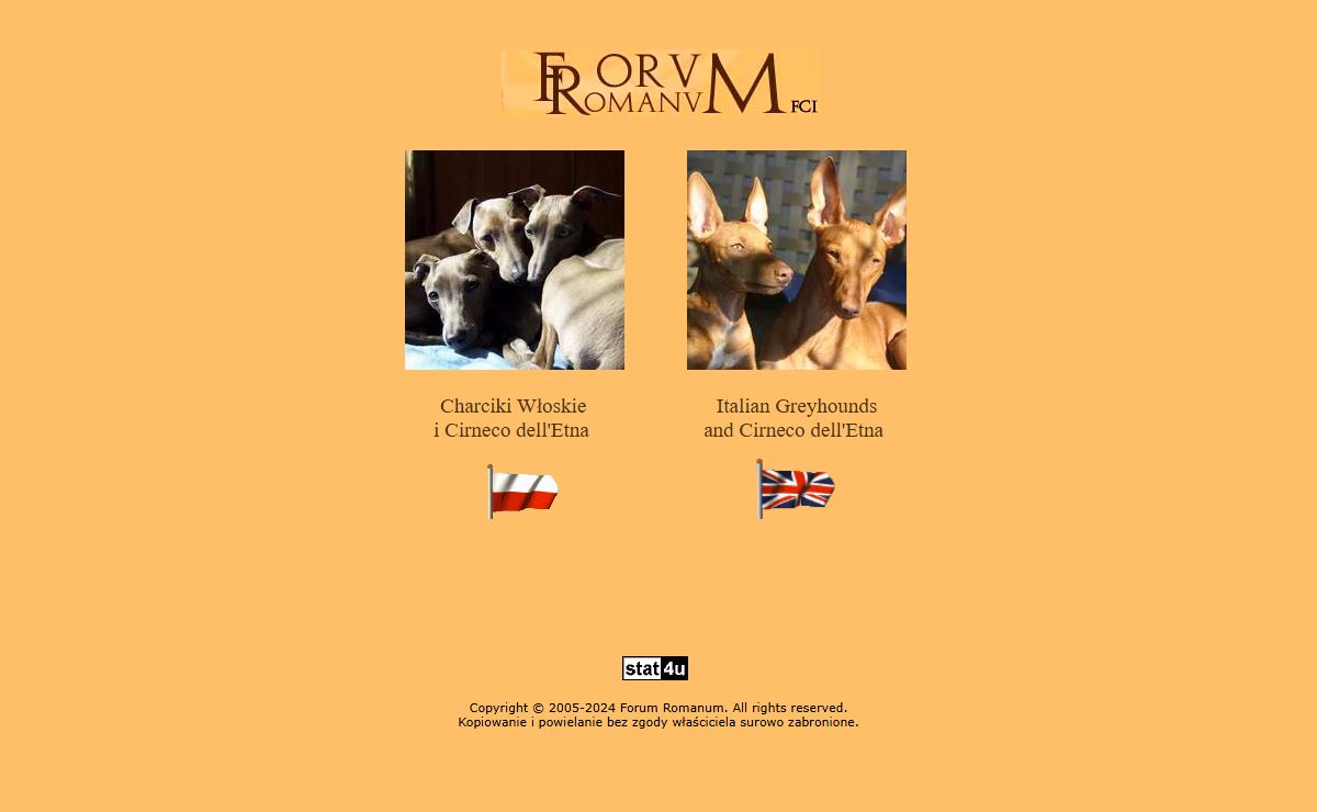 FORUM ROMANUM - Charciki włoskie - Italian greyhounds
