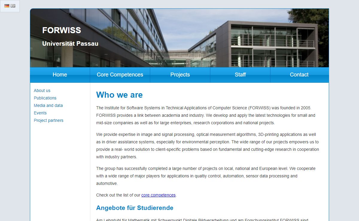 FORWISS — Institute for Software Systems in Technical Applications of Computer Science