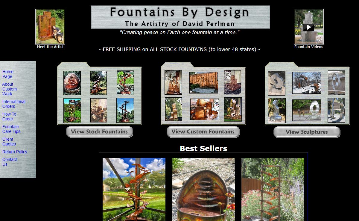 Sculptural Fountains For Landscape, Architecture, Home and Garden