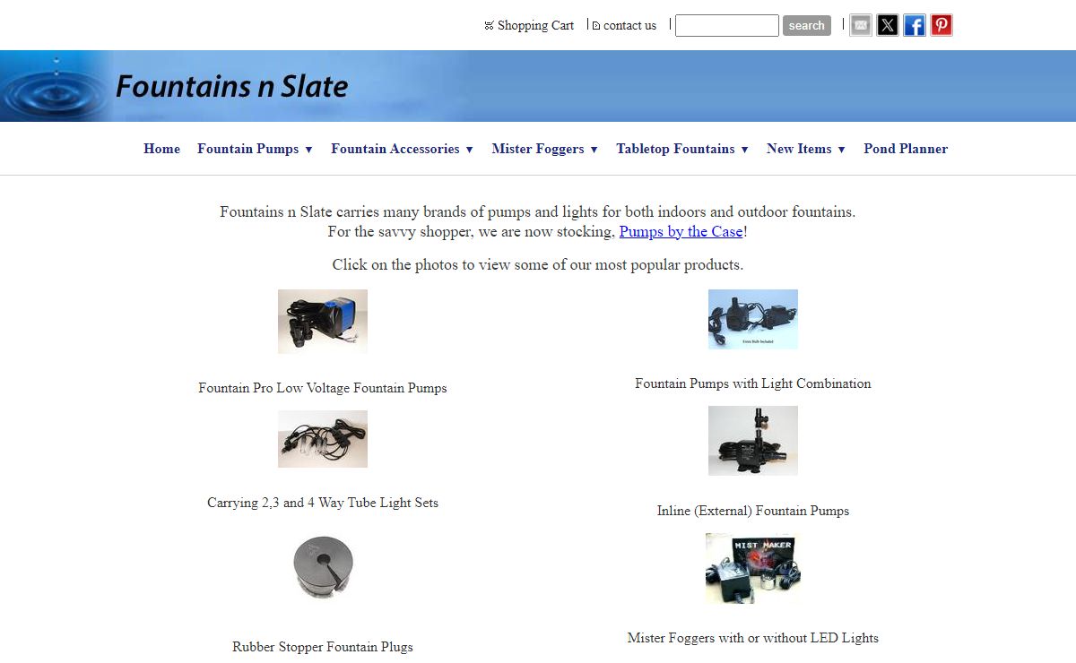 Fountains n Slate, fountain pumps, Rubber Stopper Plugs, LED & Halogen Lights - Fountains n Slate, Low Voltage Pumps, LED Lights, Fountain Plugs