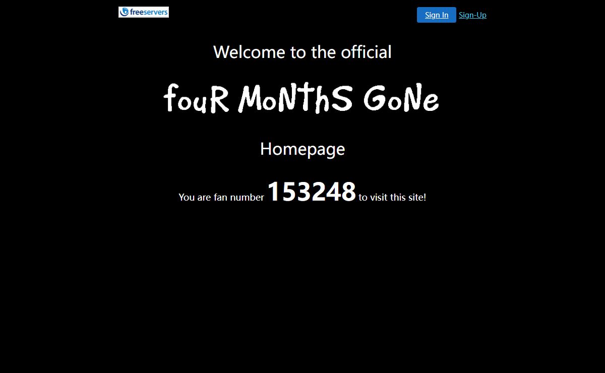 fouR MoNthS GoNe