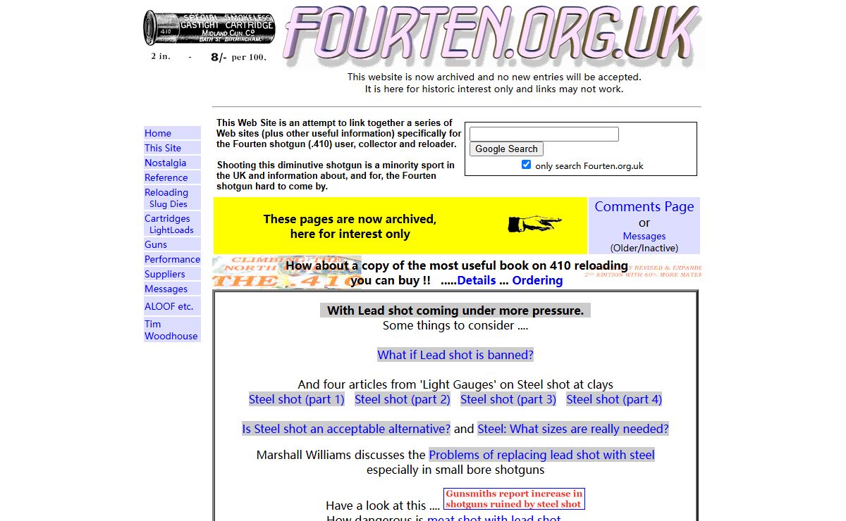 fourten shotgun resource site (.410 gauge)