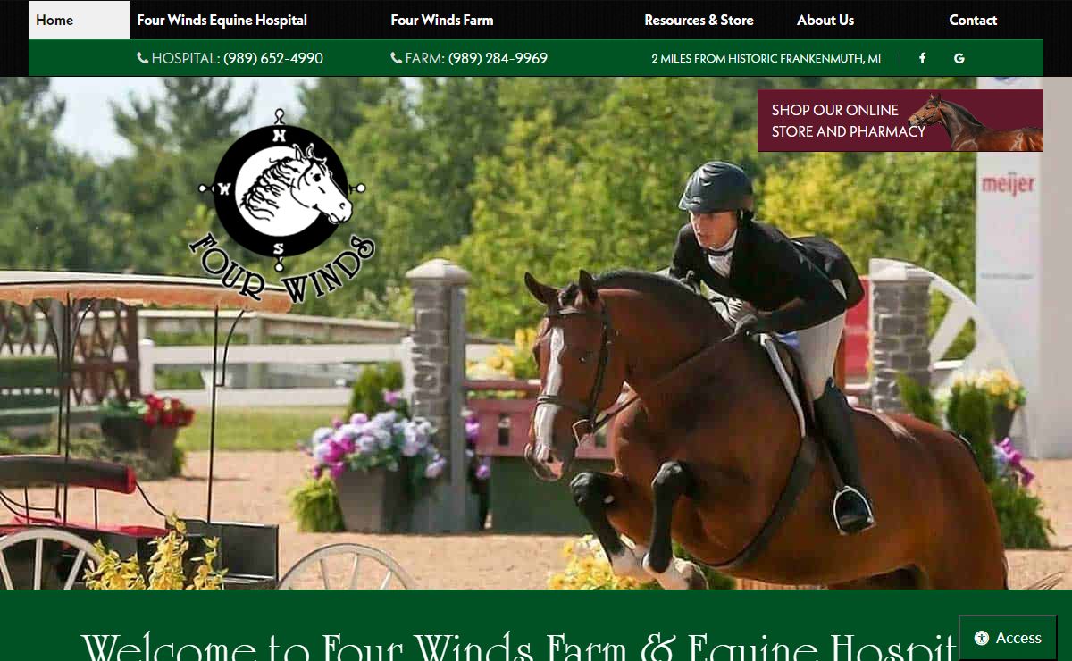 Four Winds Farm and Equine Hospital in Bridgeport, Michigan