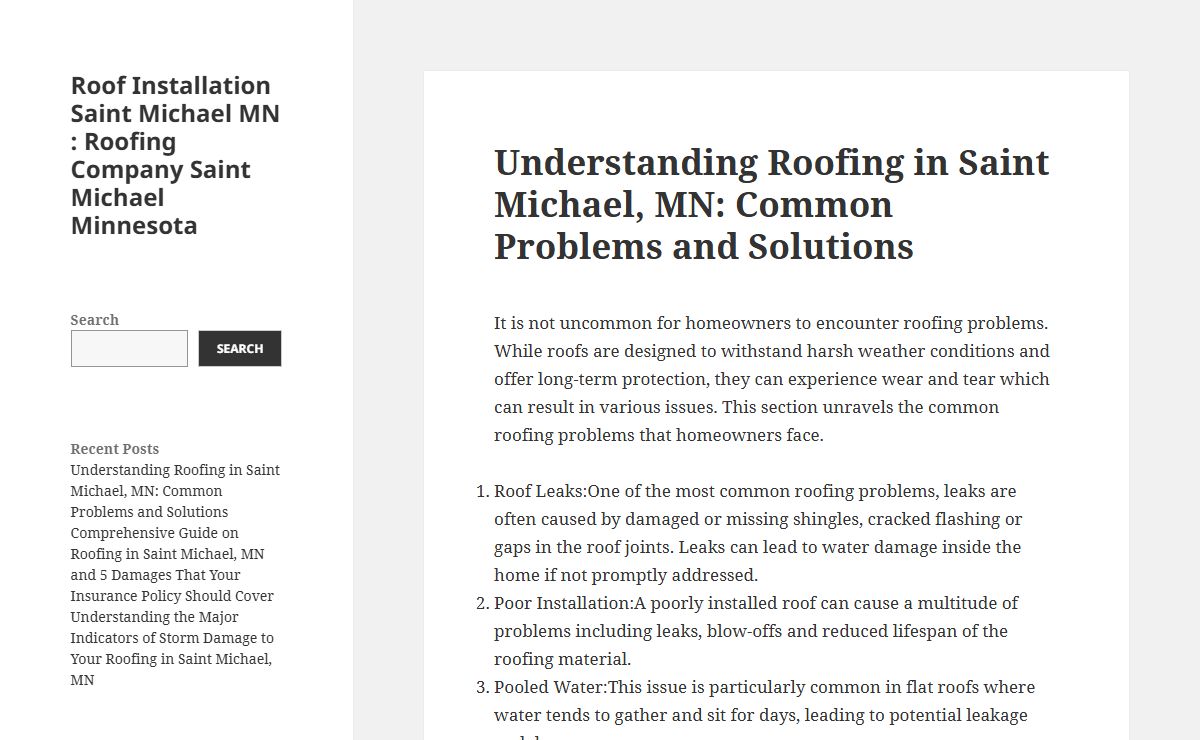 Roof Installation Saint Michael MN : Roofing Company Saint Michael Minnesota